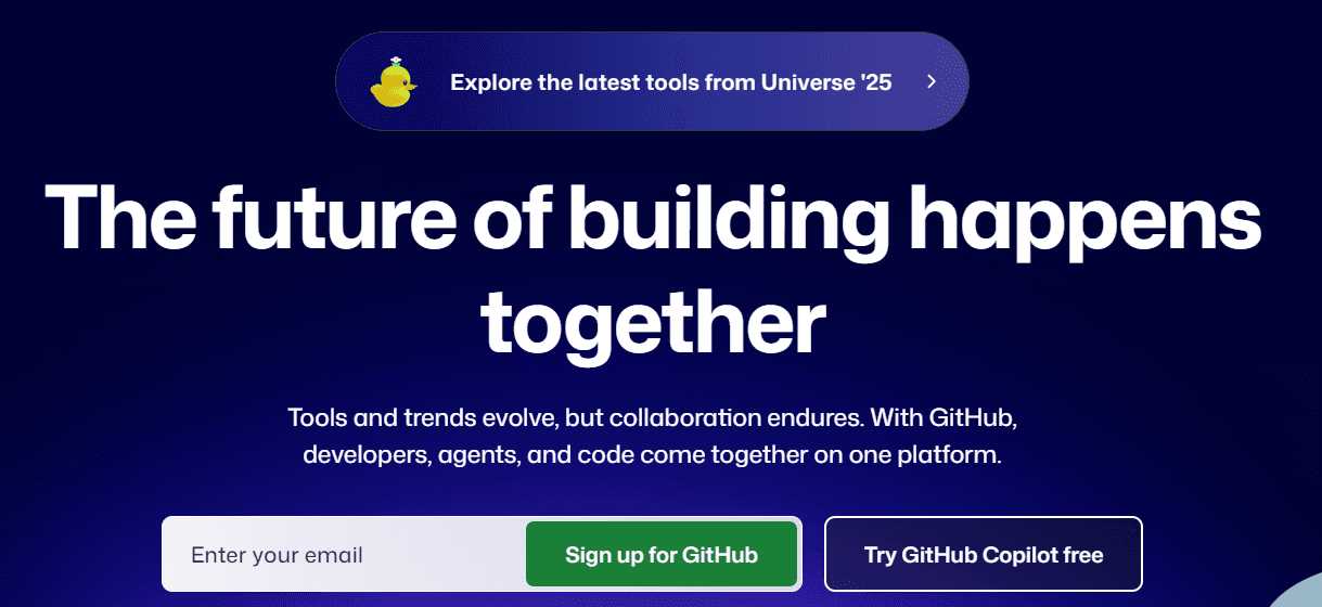 GitHub Signup Page